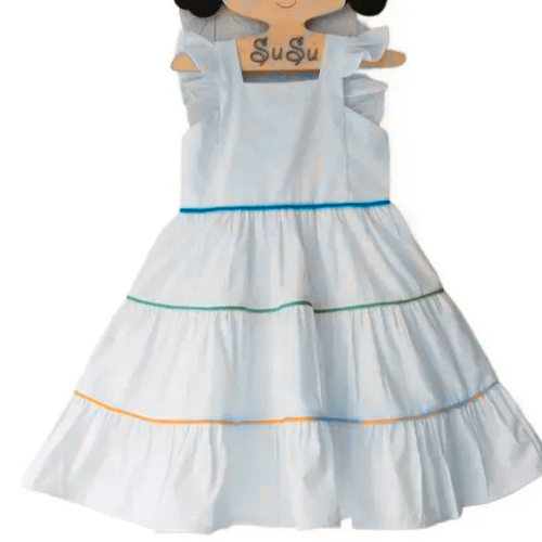 Plain White Cotton Baby Girl Frock