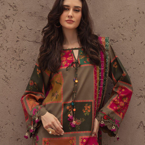 Elegant Printed Ethnic Lawn Dress