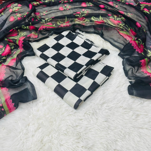 Elegant Check Print 3 Piece Suit