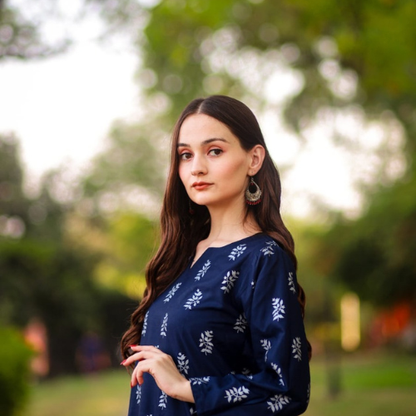 Elegant Saleeha Block Print 2PC Dress for Women