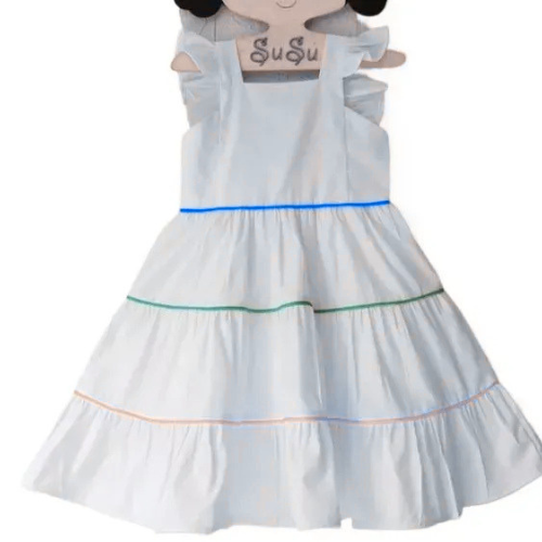 Plain White Cotton Baby Girl Frock