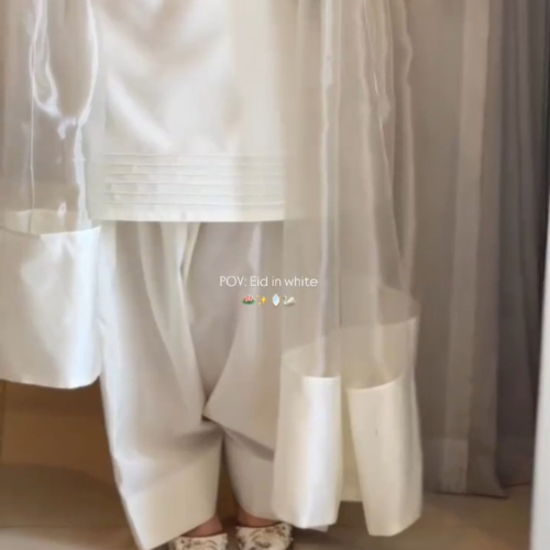 Short Shirt, Farshi Shalwar & Organza Dupatta