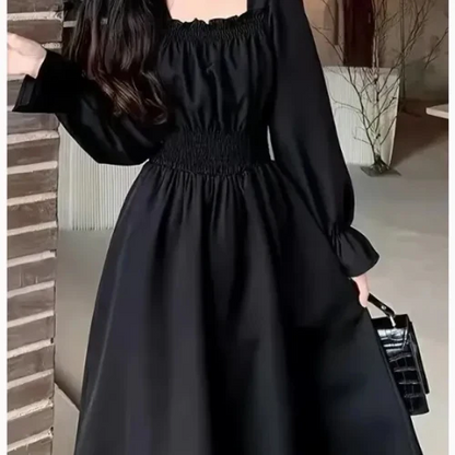 Elegant Cotton Black Frock – Winter Special